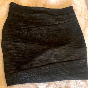 Mini black shimmer skirt